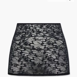 Savage X Fenty Black Mini Cut-Out Pencil Pajama